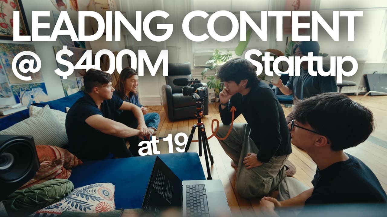 Still from How I Run Content for a $400M AI Startup at 19 (realistic shoot day)